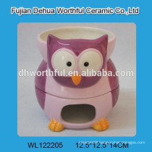 ceramic chocolate fondue set with owl design